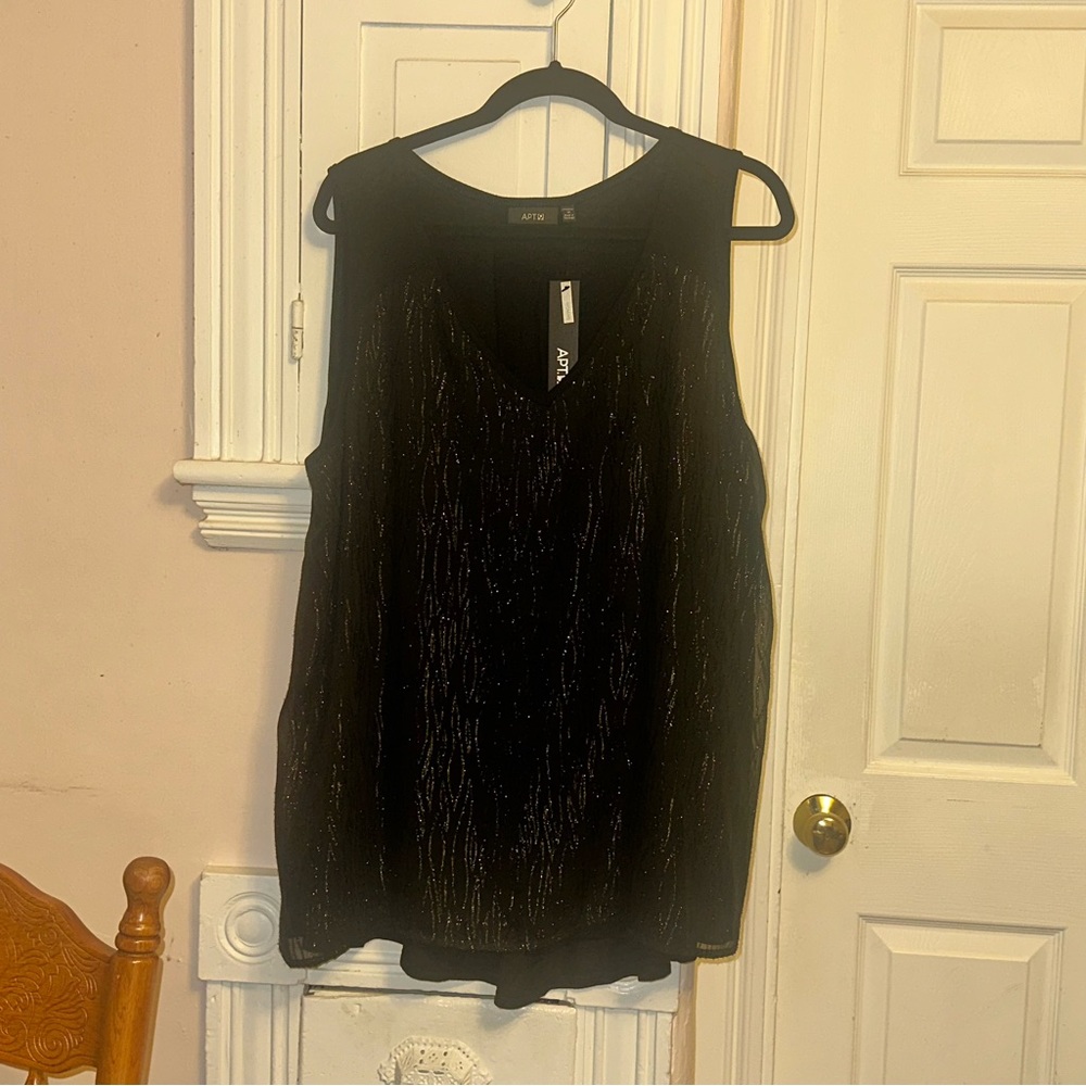 Apt. 9 Black Sleeveless Blouse